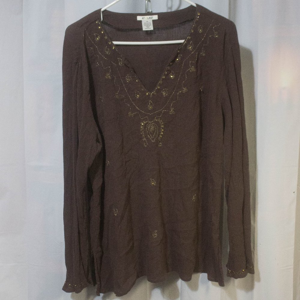 Brown At Last Women's Top Size 2X